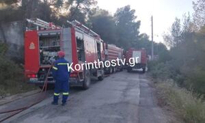 Κόρινθος: Πυρκαγιά σε δασική έκταση στις Κεχριές